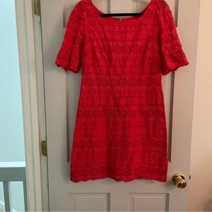 Euc coral Moulinette Soeurs eyelet dress size 8